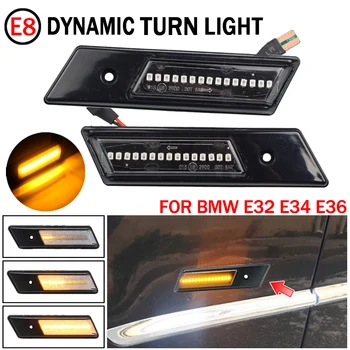 2ks LED Dynamický Bočné Obrysové Svetlo Prúdi Zase Signálneho Svetla Blinker Pre BMW 3 5 7 Série E32 E34 E36 1990-1996