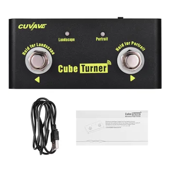 CUVAVE Kocka Turner Bezdrôtový Page Turner Pedál vstavanú Batériu Podporuje Looper Spojenie, Kompatibilné pre gitarové príslušenstvo
