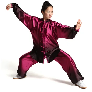 Dlhý rukáv tai chi oblečenie gradient farba Kungfu Oblečenie oblek a Taijiquan bojových umení oblečenie Uniforme Kung Fu