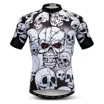 2020 cyklistika jersey pánske Horský Bicykel jersey Pro MTB Cyklistické Tričko Cestnej Top racing Ropa Ciclismo bundy skull black red white