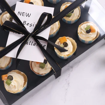StoBag 5 ks Transparentné Prenosné Cupcake Box Chlieb, Tortu Krabice A Obaly Cukrár, Svadobné Baby Sprcha Party Dekorácie