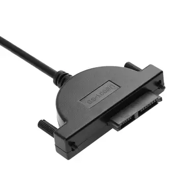 USB 2.0 Mini SATA 7+6 13Pin Adaptér Kábel pre Notebook, CD/DVD ROM