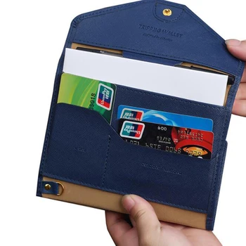 Móda Cestovný Pas Kryt Skladacia Kreditnej Karty Držiteľ Peňaženky Peniaze ID Multifunkčné Dokumenty Letu Bit Licencia Kabelku Taška