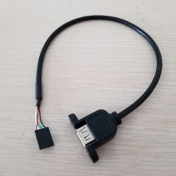 Základná doska Panel Namontujte Skrutku USB Žena na Dupont 4Pin Adaptér Údaje Predlžovacieho Kábla 30 cm