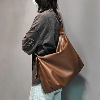 2021 nové žien veľkú kapacitu jeden-taška cez rameno jednoduché kožené cross-body taška bežné tote taška pre milovníkov trend