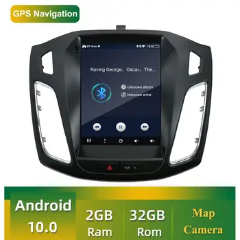 2 Din Autoradio Vertikálna maska Na Ford Focus 2012-2017 Auto Multimediálny Prehrávač Rádio Stereo Audio GPS Navigácie Quad Core 2G+32