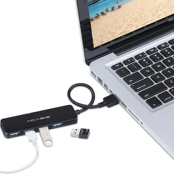 Acasis USB Hub 4 Port V 1 USB 3.0 s Adaptér na Telefón, PC, Počítačové Príslušenstvo Splitter Dokovacej Stanice