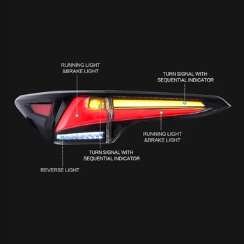 Zadné Svetlo Montáž pre Toyota Fortuner 2017 2018 Vľavo a Vpravo s LED DRL Systémom Svetlo Postupného Otáčania Signál koncových svetiel