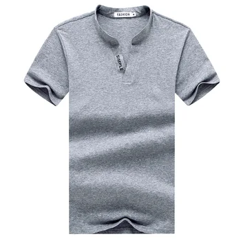 Liseaven pánske T-Shirt 2019 Mandarin Golier Tričká Krátky Rukáv T-Košele Značky Tee Tričko Pánske Oblečenie