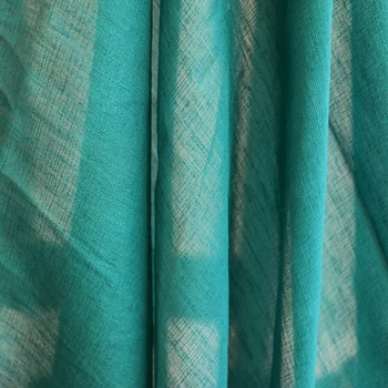 100 cm*115 cm Elegantné Hodváb Bielizeň Textílie Pre Šaty Prírodný Hodváb Gázy Priedušný Materiál Ľan Jazero Zelená
