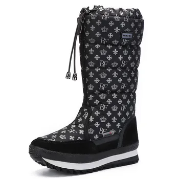 Ženy topánky zimné topánky, ženy platformu hrubé plyšové teplé nepremokavé vysoký sneh topánky botas mujer veľkosť 35-42