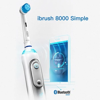 Oral-B Elektrická zubná Kefka IBrush 8000 3D Rotácie Typ Nabíjateľná Kefka Bluetooth Smart Zubná Kefka pre Dospelých Starostlivosť o Ústnu dutinu