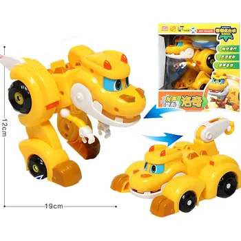5 ks/set Big Gogo Dino ABS Deformácie Auto/Lietadlo So Zvukom Akčné Figúrky REX/PING/TOMO Transformácie Dinosaurus, hračky pre Deti,
