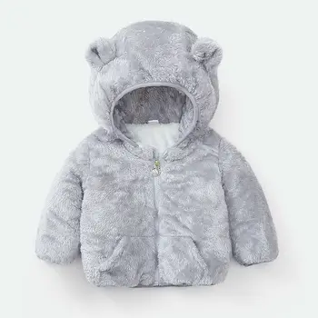 2020 nová jar, jeseň, zima, Dievčatá, Deti Kapucí Plus cashmere kabát oblečenie pohodlné roztomilé detské Oblečenie Detí Oblečenie