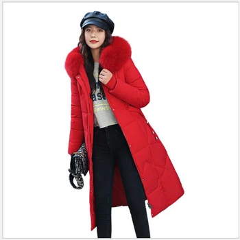 Zimný Kabát Ženy 2020 Nové Slim Bežné Kapucňou Dlho, Plus Veľkosti 4xl Bavlna Parkas Žena Teplé, Hrubé Bunda Ženy Casaco G716