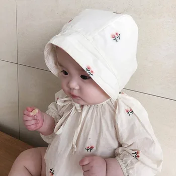 0-3 rokov, Baby, Dievčatá Kombinézach Dieťa Jeden Kus 2020 Jar Detské Oblečenie Výšivky Batoľa S Klobúk