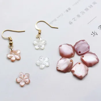 5 ks / taška prírodná perleť prívesok malý cherry petal tvar šperky čo DIY náhrdelníky náušnice šperky príslušenstvo