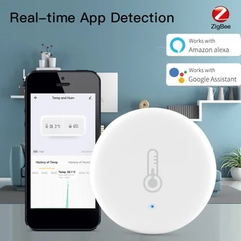 Smart Tlak Vzduchu Teplota Vlhkosť Prostredia Senzor Inteligentné ovládanie Alexa cez domácu APLIKÁCIU Zigbee pripojenie Smart Home Život