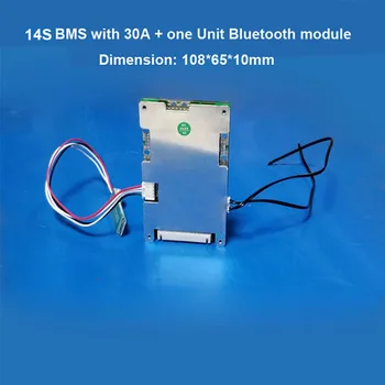 14S 58.8 V Li ion batéria Inteligentný softvér bluetooth BMS s 20-60A konštantný prúd pre elektrické scooter lipo alebo 18650 Batérie