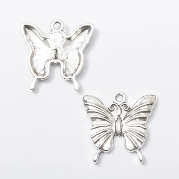 30 kusov retro kovové zliatiny zinku Motýľ Prívesok pre DIY handmade šperkov náhrdelník, takže 8156
