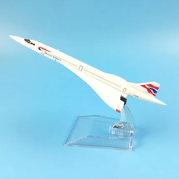 Vzduch Britského modelu lietadla Concorde 16 CM 1:400 diecast rovine modelu lietadla Kovové zliatiny model letúna, hračky pre deti,