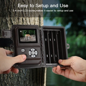 Boblov 1080p 30MP HD Poľovnícky Chodník Fotoaparát Farmy Domácu Skautingu Nočné Videnie Pasce 0.3 s Spúšť Voľne žijúcich živočíchov kamerový monitorovací