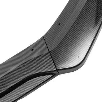 3ks Black/Carbon Fiber Vzhľad Auta Predný Nárazník Pery Splitter Telo Kit Spojler, Difúzor Spojler Pre Ford Focus 2016 2017 2018