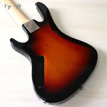 Sunburst farba 5 reťazcové elektrické basgitary 43 palcový basovú gitaru, Kanada javorového dreva krku, pevné lipa s niektorými chyba