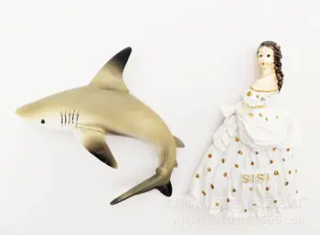 Ručné Kreslenie Kreslených Princezná Sissi Chladnička Magnety Rakúsko Obchod So Shark Zvierat, Magnet Na Chladničku Dekor Darčeky