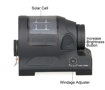 WIPSON Lov Reflex Pohľad Solárny Systém Lovu SRS 1X38 Red Dot Sight Rozsahu S QD Mount Optika Puška Rozsah