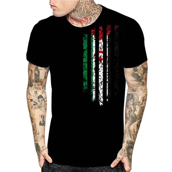 Západná Sahara Vintage Príznak Tlač Mens Black T-Shirts Zábavné Vlastný Dizajn Vlajky Topy Vianočný Darček Košele Kvalitné Košele