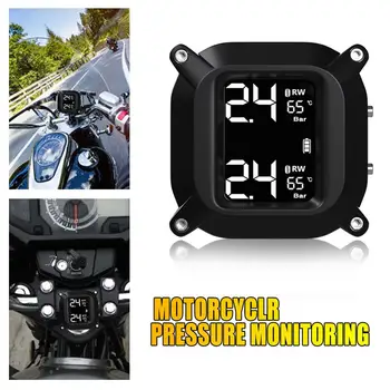 Motocykel monitorovanie tlaku v pneumatikách Tlak vzduchu v Pneumatikách Monitorovať Systémy Bezdrôtové LCD Displeji v Reálnom Čase +2 KS Senzorov