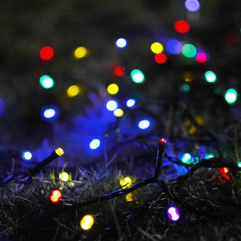 Solárne String Svetlá 50/100/200 LED 8 Režimov Solárny Vianoce Vonkajšie Vnútorné Osvetlenie Nepremokavé Hviezdna Vianočné Rozprávky Svetlá