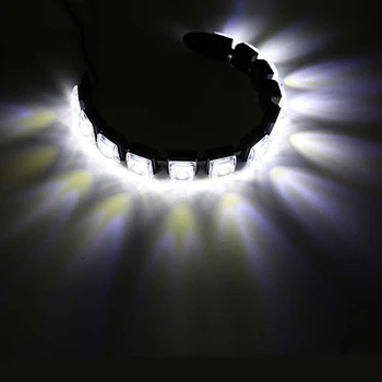 2 ks Flexibilné DRL LED Svetlá pre Denné svietenie 6/8/9/10/12/14/16/18/20 LED Univerzálny Automobil Varovanie Lampa