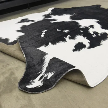High-grade hnedá krava kožené koberec veľké koberce pre obývacia izba tapetes para sala de estar umelú kožušinu koberec módne alfombra