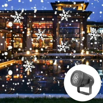 Vianočné LED Fáze Osvetlenie LED Snowflake Svetla Biela snehová búrka Projektor Vianočnú Atmosféru Nový Rok 2021 Strany Lampy Domova