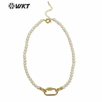 WT-JN134 WKT Úžasný dizajn 6mm pearl choker náhrdelník s prackou nádherné módne svadobné perlový náhrdelník ako darček