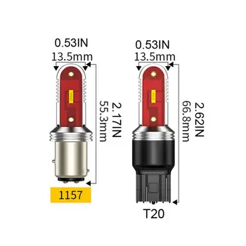 1 Pár 1156/1157/T20/T25 Pätice Typu Biela/Červená/Žltá Farba Svetla Auto LED Žiarovka Auto Turn signalizačná kontrolka Svetlomety