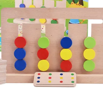 Detská Drevená Hračka štyri farebné hra Montessori osvietenie učebné pomôcky, hračky pre predškolské Vzdelávanie Predškolského Vzdelávania