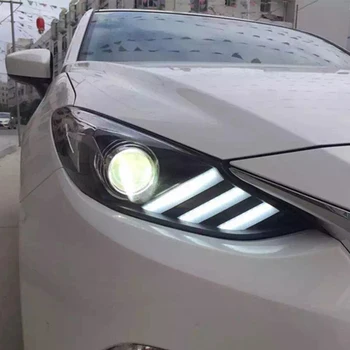 Auto Styling v roku Mazda 3 LED Svetlá Nová Mazda3 Axela LED DRL Objektív Dvojitý Lúč HID H7 Xenon Auto Príslušenstvo