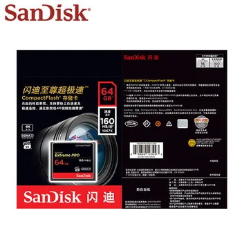 SanDisk 128 GB CF Karta Pamäťová Karta 32 GB CompactFlash Card Extreme 64GB UDMA7 160MB/s Flash Karty 4K HD Video