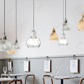Stravovanie Svetlo Nordic Visí Lampa Sklenený Prívesok Svetlá pre Reštaurácia, Bar Spálňa Domova Moderné Led Svietidlá Luminarias
