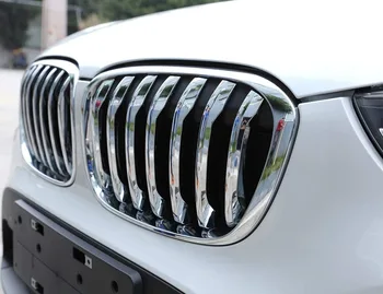 Pre BMW X1 F48 2016 2017 2018 2019 ABS Chrome Auto Hlavy Prednej maske Dekorácie Kryt Výbava 14pc