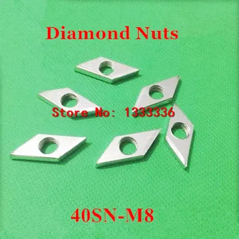 50pcs M8 Diamond Orechy 40-M8 štvorcová Matica pre 40 Serie Hliníkový Profil, Príslušenstvo Diely