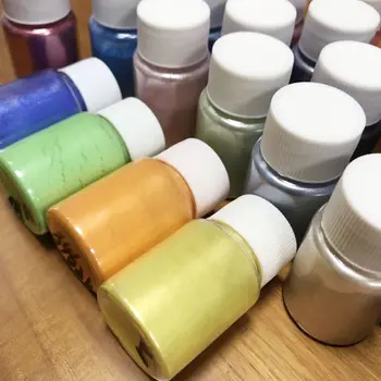 24 Farby Pearlescent Prírodné Sľudy Minerálny Prášok Epoxidové Živice Farbivá Perla Pigment