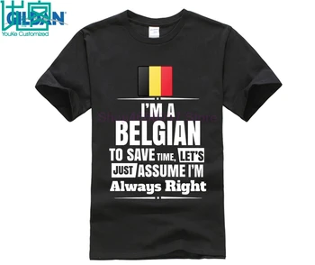 Im Belgický Predpokladať Im Právo Zábavné Belgicko Flag t-shirt