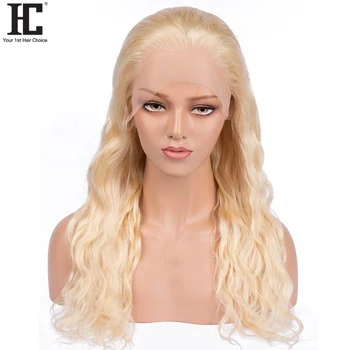 Glueless 613 Blondína Čipky Dopredu Ľudské Vlasy, Parochne S Baby Vlasy 150% Brazílsky Prírodné Vlny 13x4 Priehľadné Predné Čipky Parochne Remy