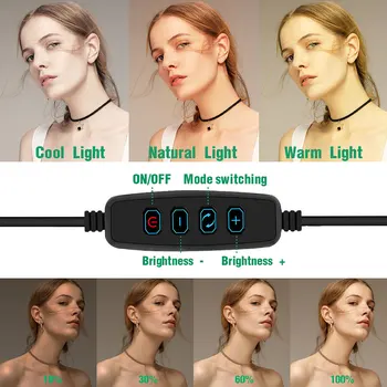 Video LED Prsteň Svetla s Stáť Nový Kruh Lampa make-up Selfie Ringlight pre Photo Studio Fotografické Osvetlenie na YouTube Tiktok