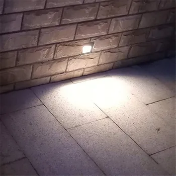 Nepremokavé Klesajúci Footlight LED Schodisko Svetlo Krok Svetlo 3W 85-265V Zapustená v Stene Svetlo Vnútorné/ Vonkajšie Schodisko Krok Svetlá