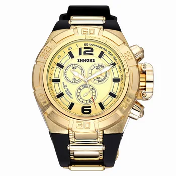2020 SHHORS Muži Hodinky Módne Športové Silikónové Hodinky Mužov Luxusné Rose Gold náramkové hodinky Quartz Relogio Masculino Reloj Hombre